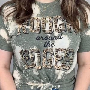 Rough Around the Edges snakeskin print shirt